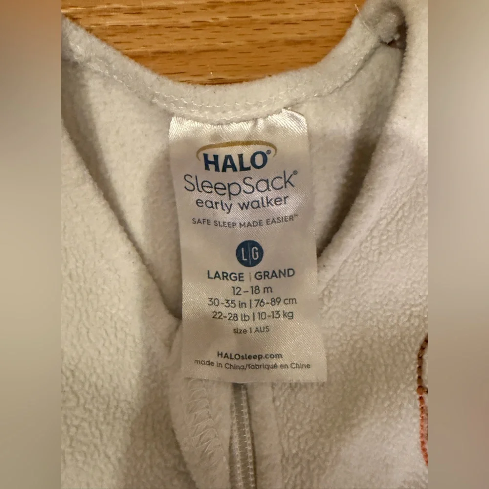 Halo White Sleepsack with Fox Embroidery